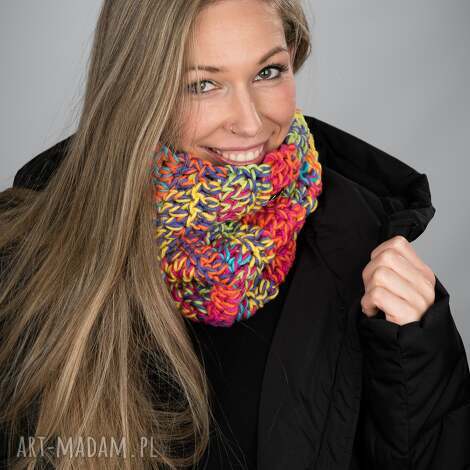 komin monolit melange 52 - multikolor szyje szalik, prezent, upominek