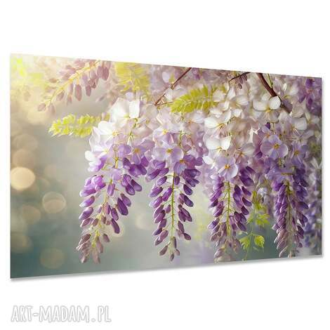 Obraz na ścianę KWIATY 44 fioletowy 120x80 cm – świeży blask