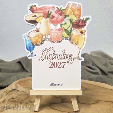 Kalendarz biurkowy 2027 - drinki i wakacyjny klimat