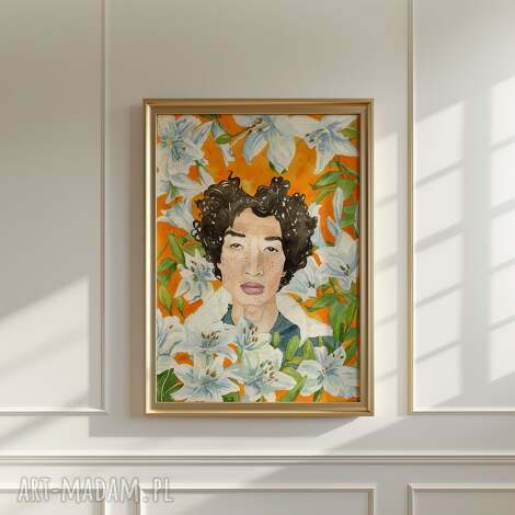 Plakat dekoracyjny A3 Lilie - akwarelowe detale na papierze Tintoretto Gesso (bez ramki) w art-Madam.pl