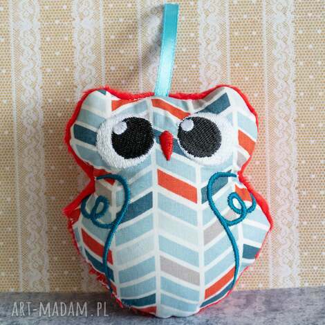 Mini sówka Oluś 10 cm - ręcznie haftowana maskotka