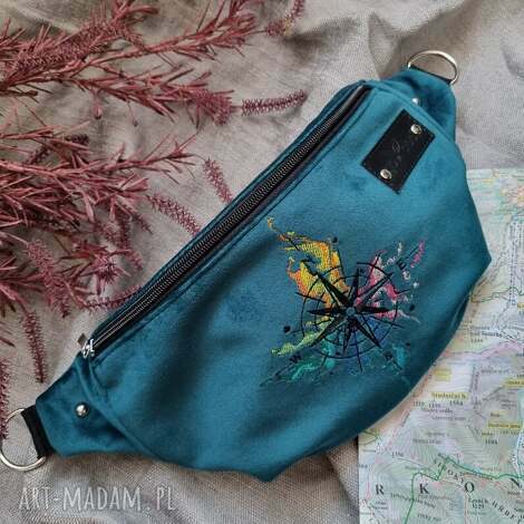 nerka dla podróżnika z różą wiatrów haftowana l