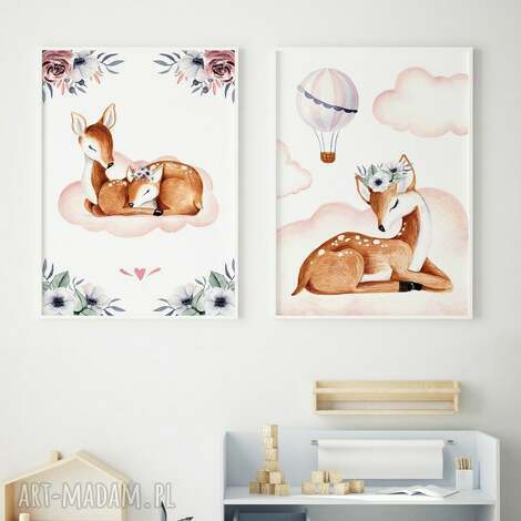 Zestaw Kids #2 A3 29.7x42 cm - plakat Hogstudio handmade do pokoju dziecka