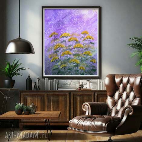 oryginalna akwarela A3 wrotycz, kwiaty, zioła, plakaty