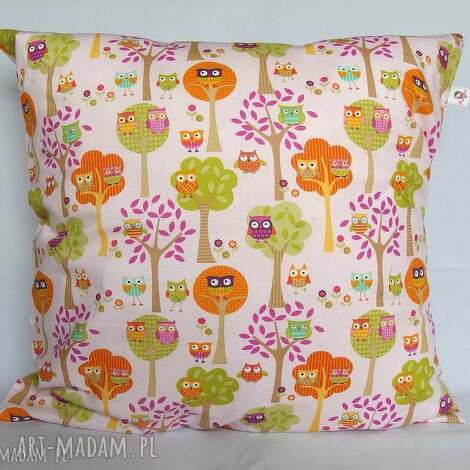 poduszka w sowy piękna ozdoba prezent - jasiek, pokój