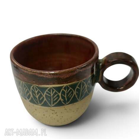 Ręcznie robiona filiżanka ceramiczna 220 ml dla kawoszki
