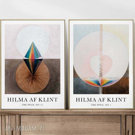 Zestaw pastelowych plakatów Hilma af Klint 50x70 - 2 szt. (Hogstudio)
