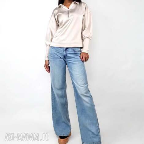 stylowa bluza na zamek, elegancka, sportowa