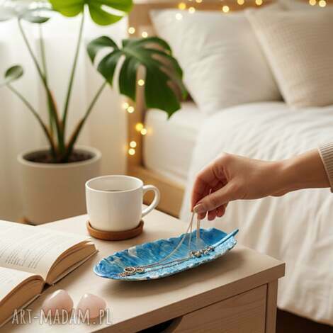 podstawka na biżuterię piórko z gipsu gp29, rękodzieło