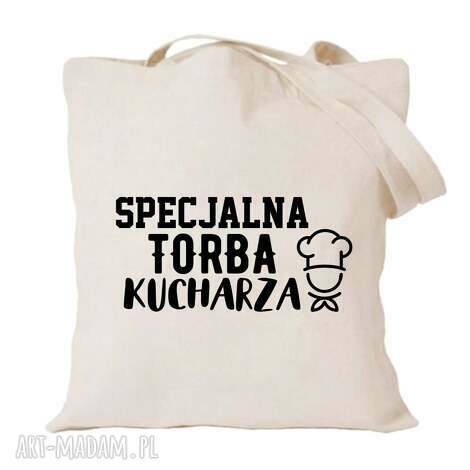 Torba bawełniana z nadrukiem dla kucharki i kucharza - prezent