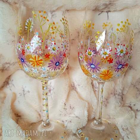 młoda para ręcznie malowany zestaw kieliszków do wina 2 szt 280 ml prezent