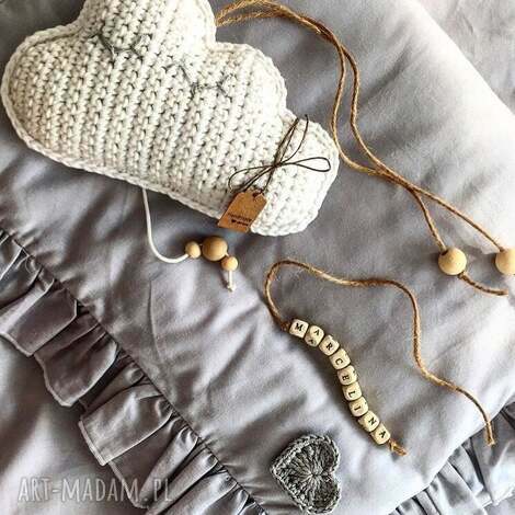 szydełkowa chmurka - pozytywka, baby shower chrzest narodziny dziecko, prezent