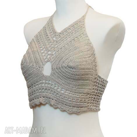 bielizna top / bralet na szydełku lato ze 100 procent bawelny rozmiar l