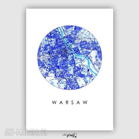 iv warszawa plakat A3 / warsaw poster grafika dom, prezent