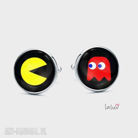 spinki do mankietów pacman ghost, gra zręcznościowa duszki, gameboy