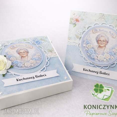 fundacja koniczynka kartka w pudełku dzień babci scrapbooking