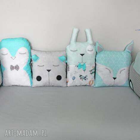 ochraniacz modułowy do łóżeczka dziecięcego, zwierzątka