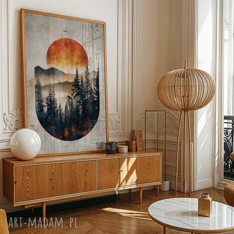 Plakat 50x70 cm Abstrakcyjny Las 2 - geometryczny