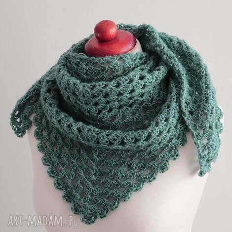 chustki i apaszki butelkowa chusta zrobiona ręcznie na szydełku, pomysł