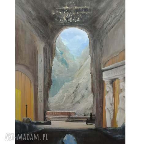 Obraz olejny „U Platona” 80x60 - ręcznie malowany na blejtramie