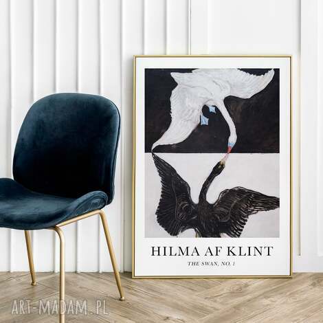 hilma af klint the swan - plakat 50x70 cm, obraz, sztuka, reprodukcje