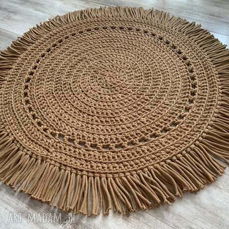 Dywan boho ze sznurka bawełnianego - Handmade