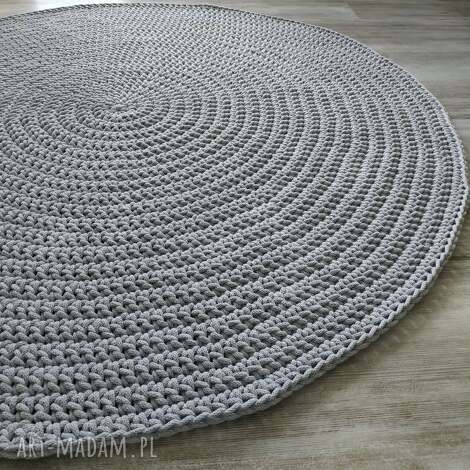 dywan dziergany sznurek bawełniany szydełko 80 cm na szydełku, dodatki