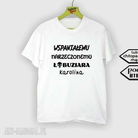 Koszulka z nadrukiem dla narzeczonego - pan młody, prezent