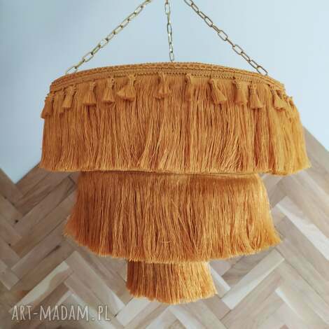 oryginalny prezent, bikes bazaar lampa boho miodowa, etniczna frędzlami