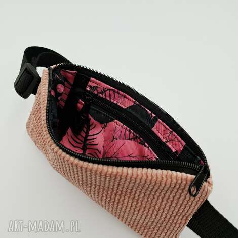 saszetka jasnoróżowa, minitorebka, nerka mininerka