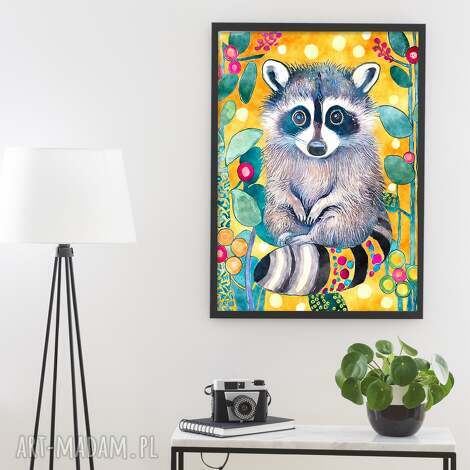 Plakat Kolorowy Szop 40x50 cm - szop pracz na ścianę