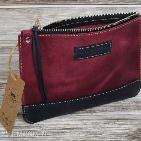 kosmetyczka skórzana damska organizer handmade, personalizacja, piórnik