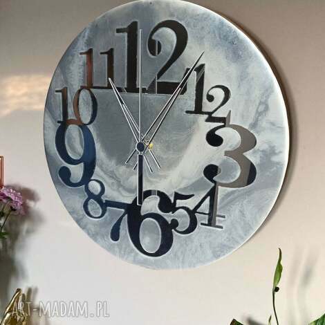 zegar ścienny z żywicy epoksydowej, prezent dla chłopaka, wyposażenie biura