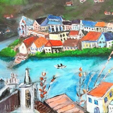 Obraz akrylowy Włochy - Jezioro Orta 30 x 40 x 2 cm | Krystyna Mosciszko
