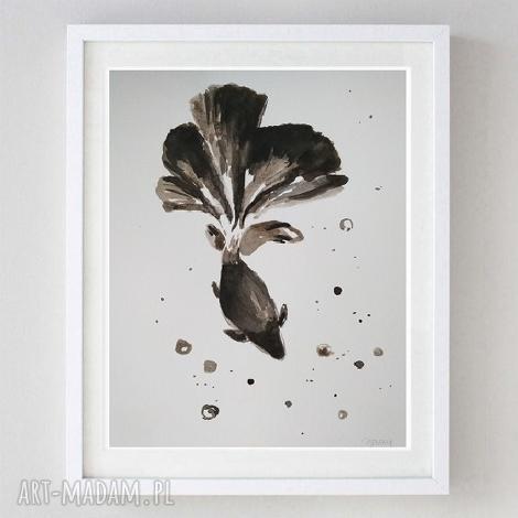 Ryba - akwarela 21 x 28,2 cm na papierze 300 g/m2 | ręcznie malowany obraz Paulina Lebida