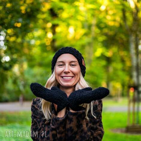 rękawiczki merino czarne, rękawiczki z jedwabiem, premium