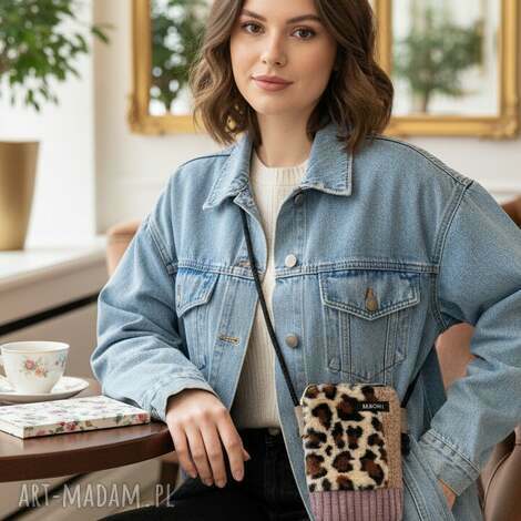 torebka mini beboki panterka, saszetka polska marka, slow fashion prezenty