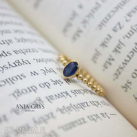 amore kyanite gold, kianit, pozłacany, pierścionek, aniagrys