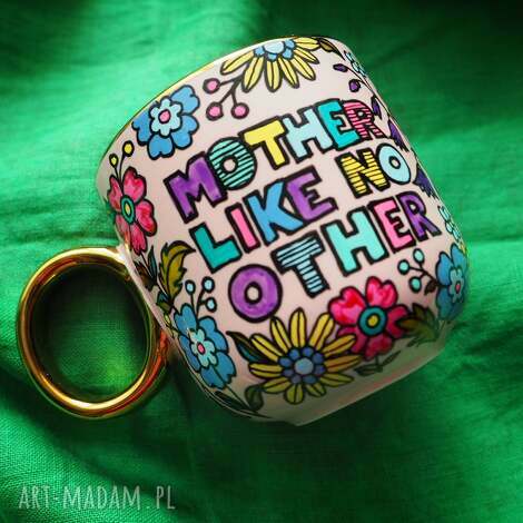 Ręcznie malowany kubek dla mamy 380 ml - Mother like no other