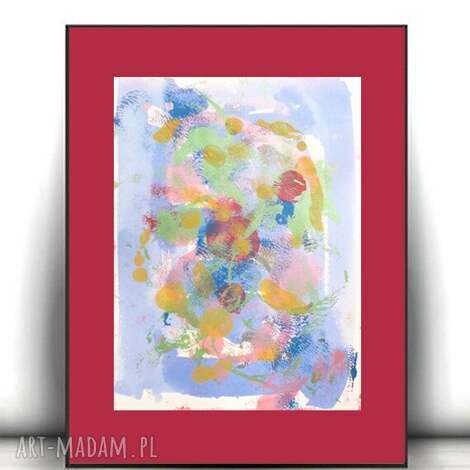 Nowoczesna grafika 30x40 boho loft - ręcznie malowany abstrakt