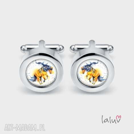 eleganckie spinki do mankietów koń, prezent, ślub, garnitur, kucyk, konik