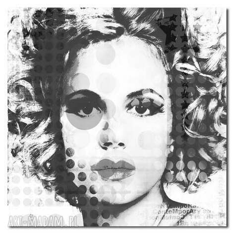 Obraz XXL Kobieta 16 80x80 cm - monochromatyczny design na płótnie, gotowy do powieszenia - art-Madam.pl