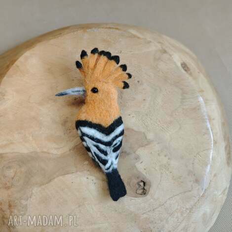 dudek - broszka filcowana dla ornitologa