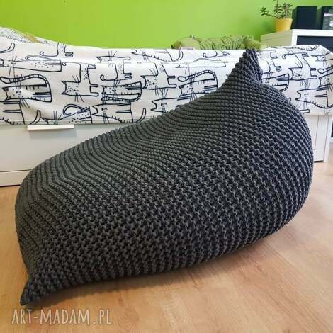 bean bag 70x100, puf xxl, pufa, dziergany puf, na szydełku