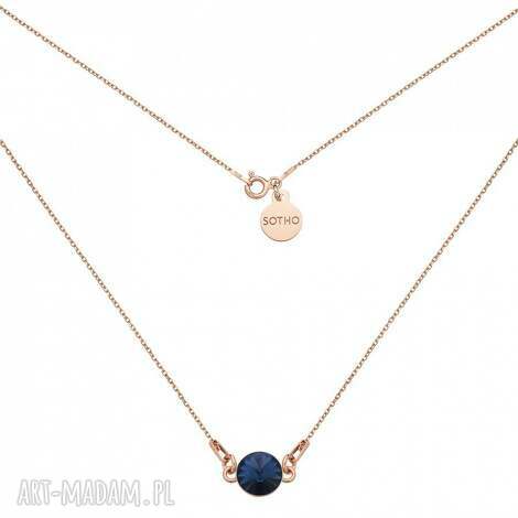 SOTHO: naszyjnik z różowego złota z grantowym kryształem swarovski crystal