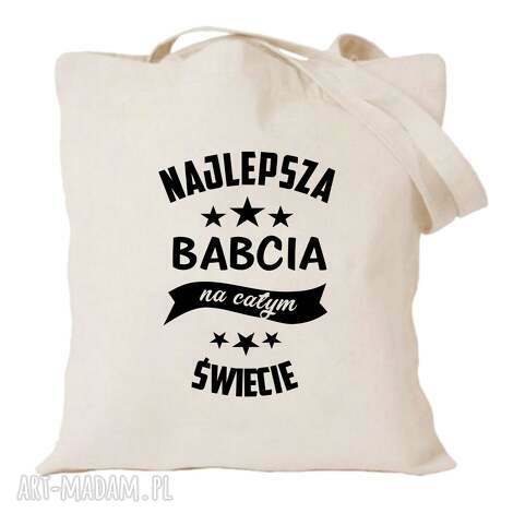 Torba bawełniana z nadrukiem dla Babci - prezent od wnuków, wnuczki i wnuka