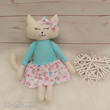 Kociak Tilda Przytulanka Handmade z Bawełny 40 cm - Prezent Dla Dziecka
