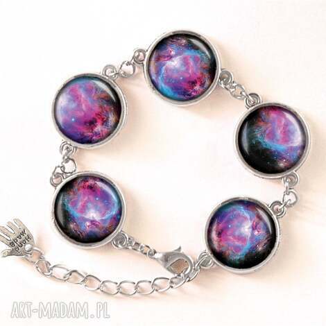 Nebula - kosmiczna bransoletka z powiększającymi szkiełkami (handmade) art-Madam.pl