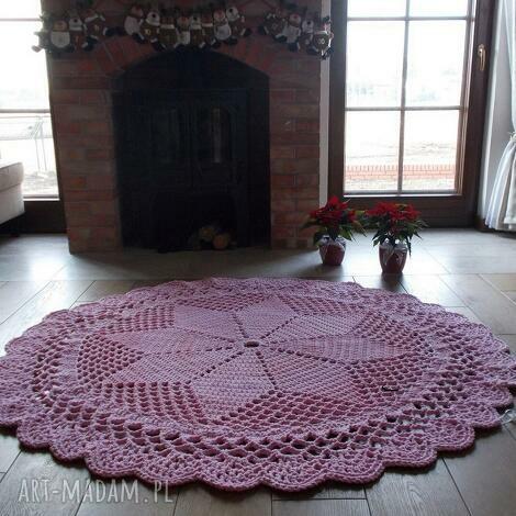 dywan dace, 170 cm, różowy sznurka bawełny