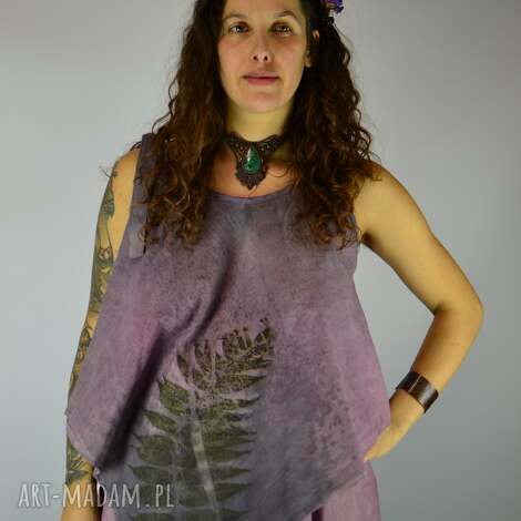 barwiona roślinami dzika bluzka łąka o brzasku, ekskluzywna odzież ekskluzywne